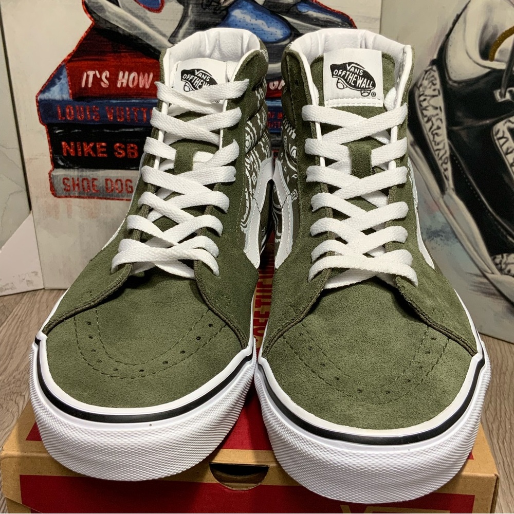 Vans SK8-HI (PEACE PAISLEY) 9 US GRAPE LEAF/TRUE WHITE - Picture 4 of 10